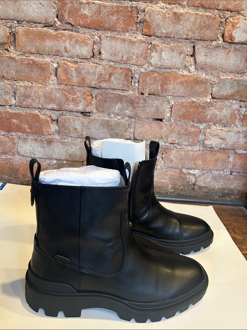 Coach Black Leather Caiden Boot Size 13